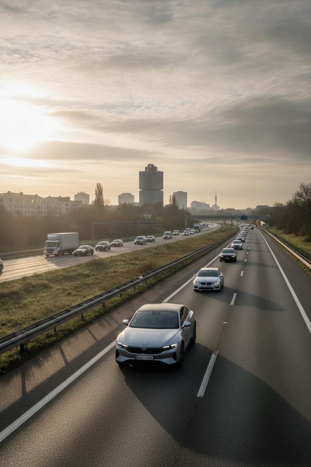 Elektroauto auf der A9 bei München im Berufsverkehr – bestes E-Auto für Pendler München im Alltagstest